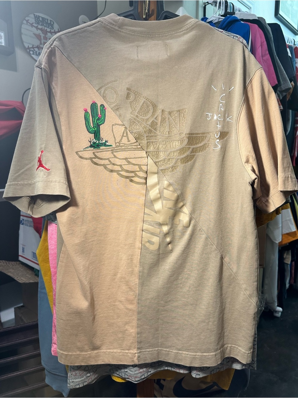 Jordan x Cactus Jack Tan Graphic T-Shirt